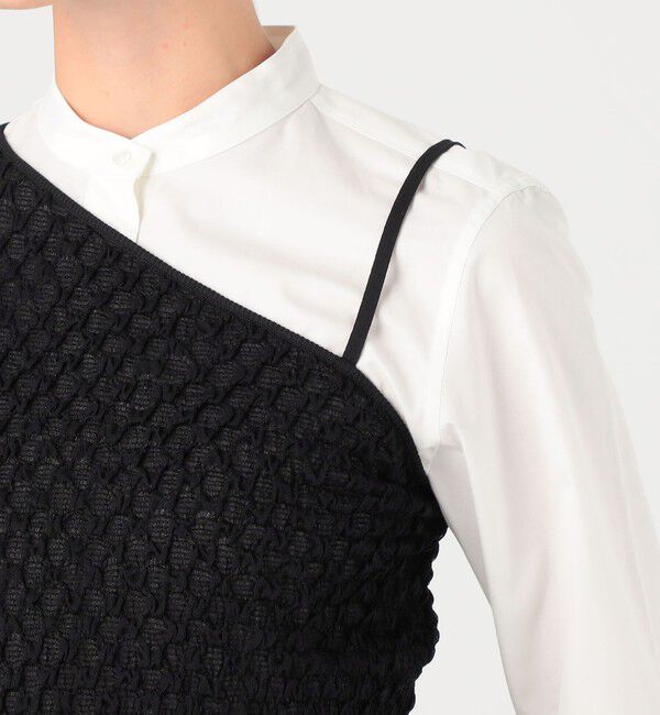 Ballsey「シャーリングジャカード アシンメトリータンクトップ」|タンクトップ|