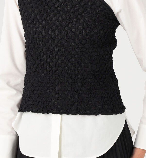 Ballsey「シャーリングジャカード アシンメトリータンクトップ」|タンクトップ|