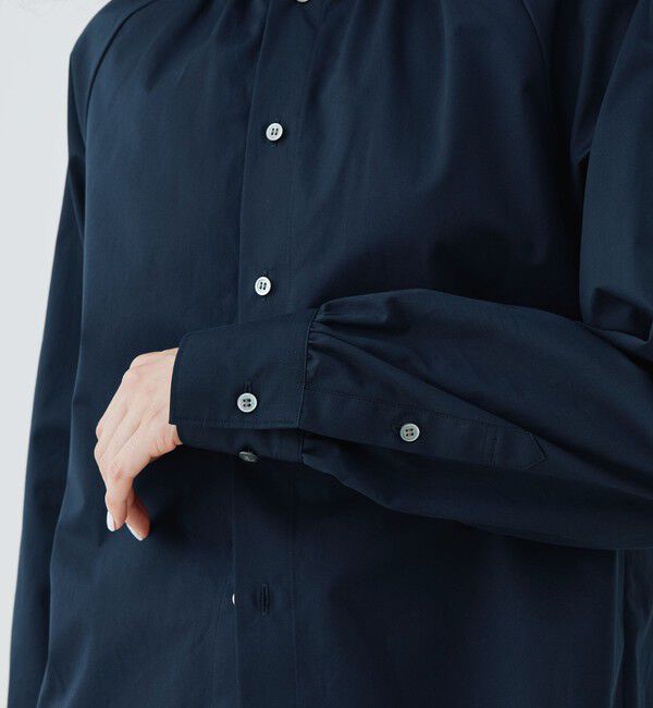 GALERIE VIE「クラシックポプリン ギャザーブラウス」|シャツ・ブラウス|