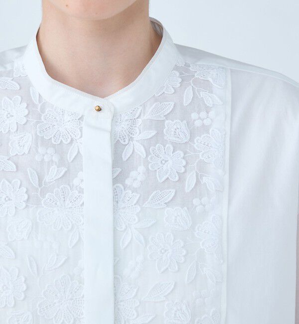 TOMORROWLAND collection「ホワイトコンビネーション ブザムブラウス」|シャツ・ブラウス|