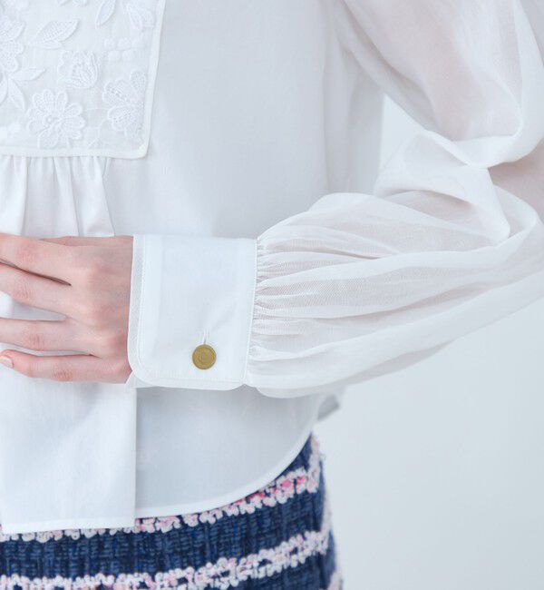 TOMORROWLAND collection「ホワイトコンビネーション ブザムブラウス」|シャツ・ブラウス|