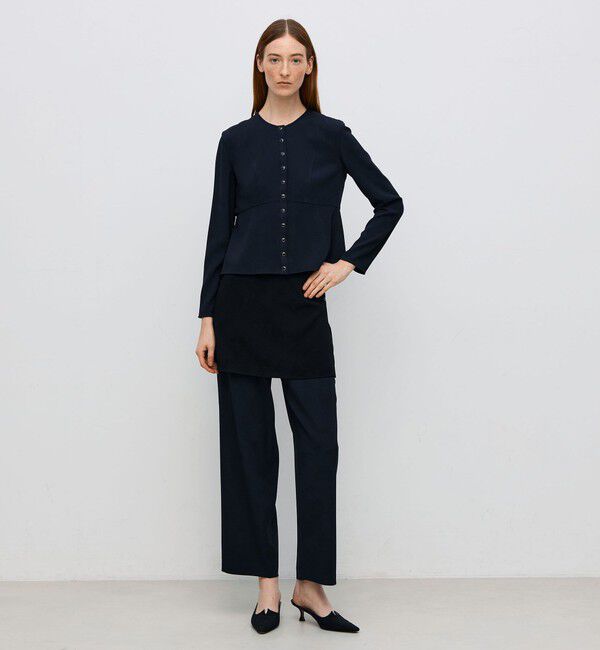 BACCA「ジョーゼットサテン ペプラムブラウス」|シャツ・ブラウス|