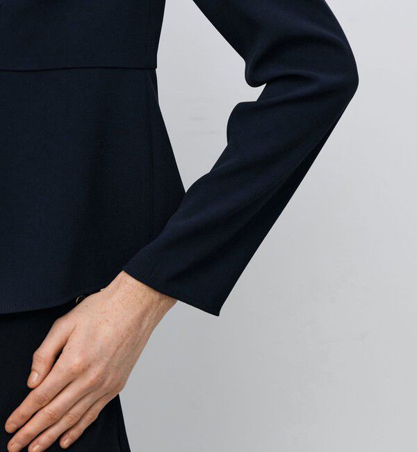 BACCA「ジョーゼットサテン ペプラムブラウス」|シャツ・ブラウス|