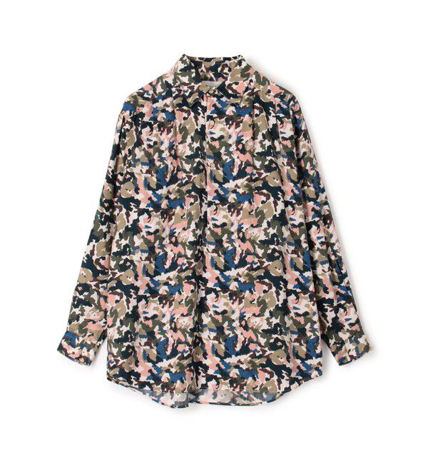 TOMORROWLAND MENS「コットンシルク カモフラージュプリント プルオーバーシャツ」|シャツ・ブラウス|32 ピンク系