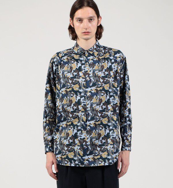 TOMORROWLAND MENS「コットンシルク カモフラージュプリント プルオーバーシャツ」|シャツ・ブラウス|