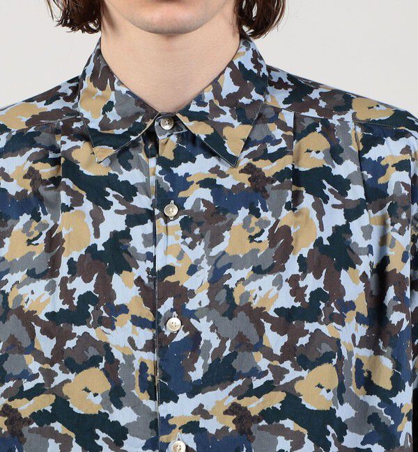 TOMORROWLAND MENS「コットンシルク カモフラージュプリント プルオーバーシャツ」|シャツ・ブラウス|