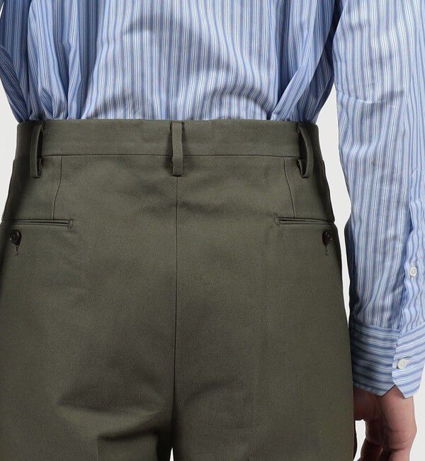 TOMORROWLAND MENS「コットン 2プリーツ ストレート スラックス」|スラックス|