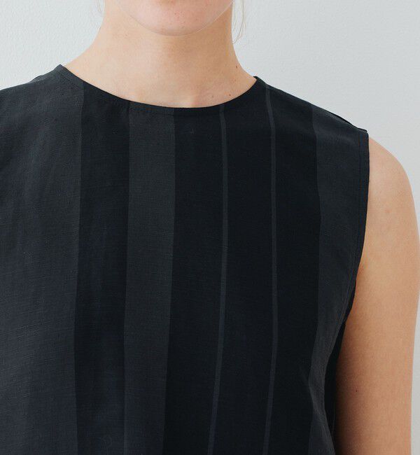 GALERIE VIE「リネンキュプラシルクコンパクト スリーブレス プルオーバーシャツ」|シャツ・ブラウス|