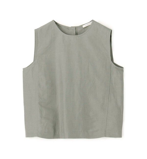 GALERIE VIE「リネンキュプラシルクコンパクト スリーブレス プルオーバーシャツ」|シャツ・ブラウス|53 グリーン