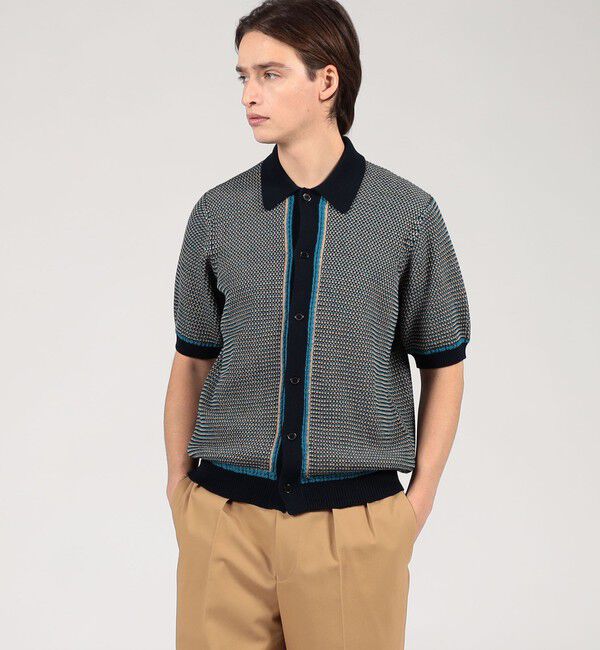 TOMORROWLAND MENS「TOMORROWLAND Tricot マーセライズコットン ハーフスリーブニット」|ニット・セーター|