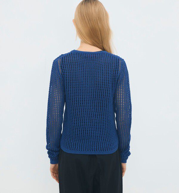 CABaN「コットンメッシュ クルーネックプルオーバー」|ニット・セーター|