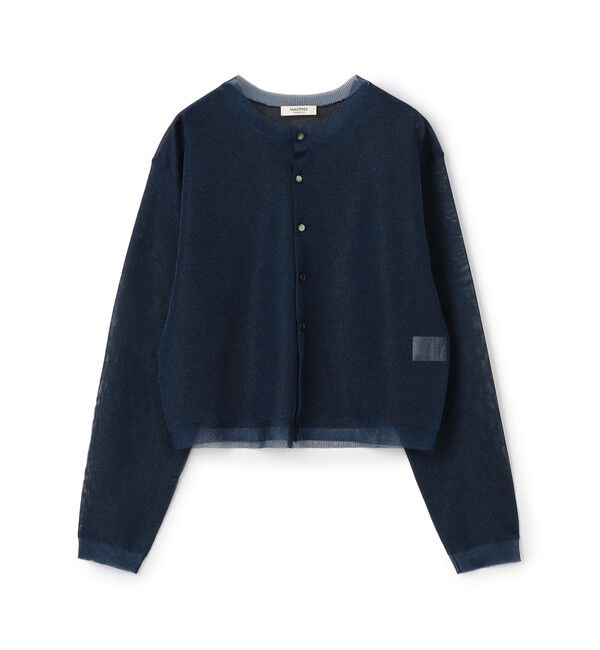 MACPHEE「シアーレイヤー クルーネックカーディガン」|カーディガン|69 ネイビー