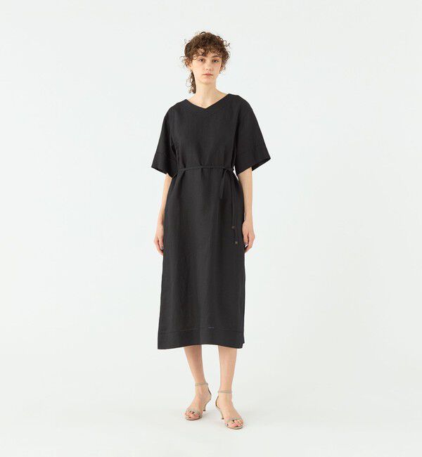TOMORROWLAND collection「スムースリネン Vネックワンピース」|ワンピース|