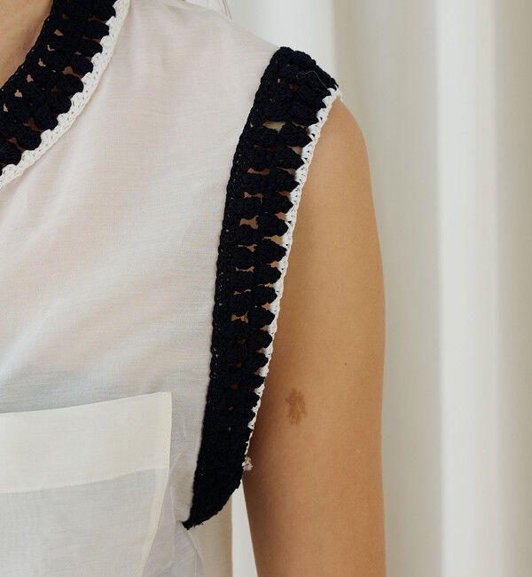 DES PRES「コットンシルクローン スリーブレスブラウス」|シャツ・ブラウス|