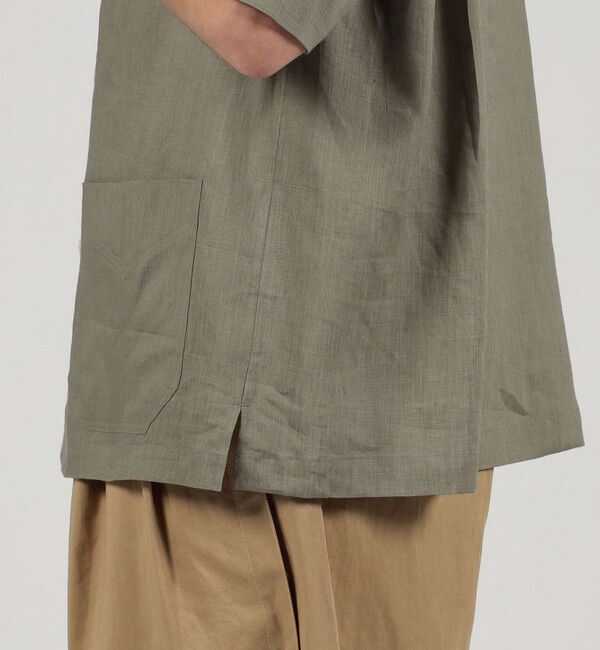 TOMORROWLAND MENS「リネン ダブルブレステッド ハーフスリーブシャツ」|シャツ・ブラウス|