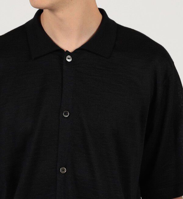 TOMORROWLAND MENS「ラミー ハーフスリーブ ニットシャツ」|ニット・セーター|