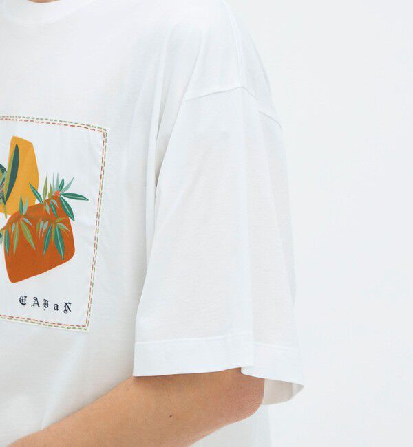 CABaN「CABaN スビンコットン BIRDプリントTシャツ」|Tシャツ・カットソー|