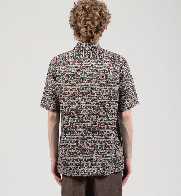 TOMORROWLAND MENS「リネン バティック オープンカラーハーフスリーブシャツ」|シャツ・ブラウス|