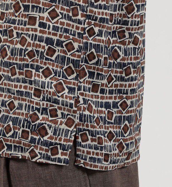 TOMORROWLAND MENS「リネン バティック オープンカラーハーフスリーブシャツ」|シャツ・ブラウス|