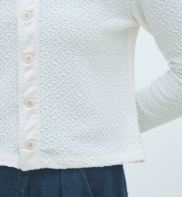 MACPHEE「ブライトジャカード クルーネックカーディガン」|カーディガン|