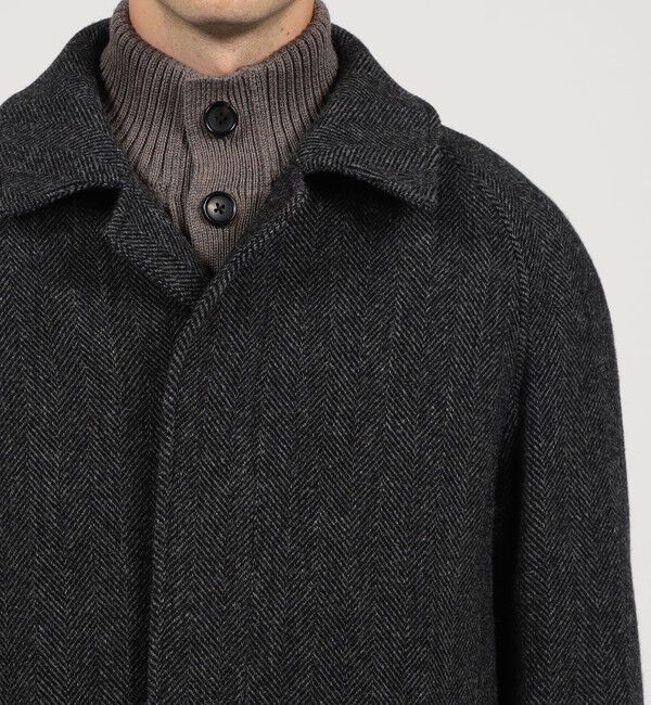 TOMORROWLAND MENS「ブリティッシュウールツイード バルカラーコート ZANIERI」|ステンカラーコート|