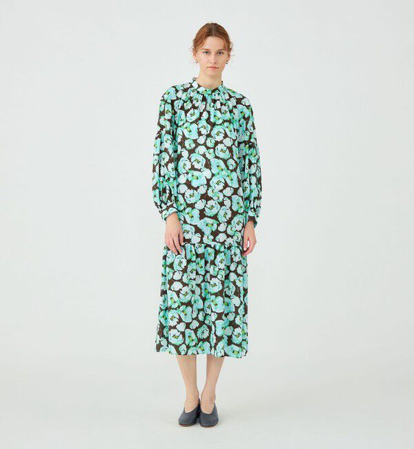 Ballsey「フェザリーフラワープリント ティアードワンピース」|ワンピース|