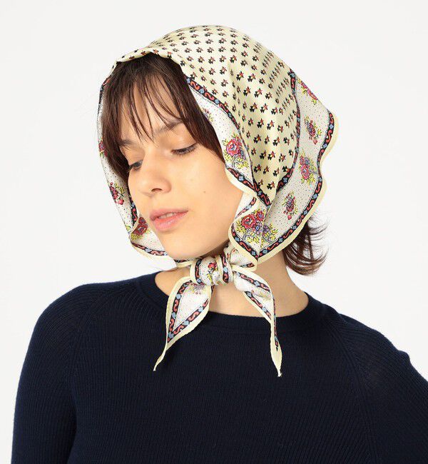 SOULEIADO「SOULEIAO シルクプリント スカーフ」|バンダナ・スカーフ|