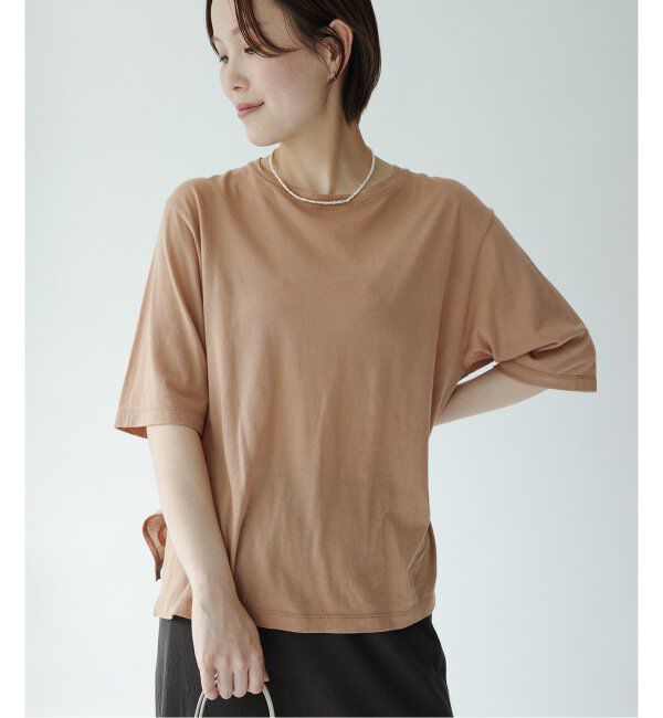 EMILYWEEK「セカンドスキン ハーフスリーブプルオーバー」|Tシャツ・カットソー|ブラウン
