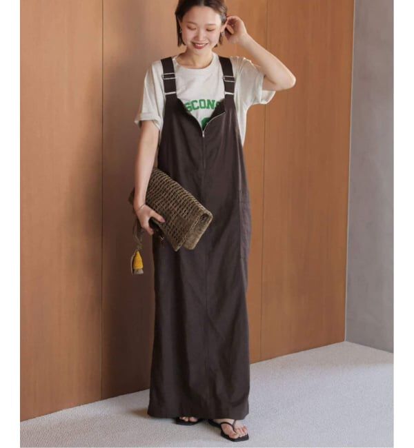 SLOBE IENA「《WEB限定/追加》アイラインジャンパースカート」|ワンピース|