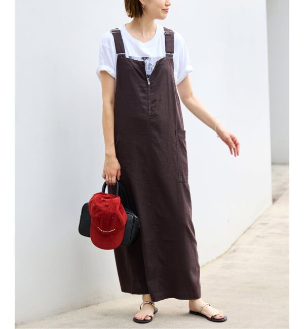 SLOBE IENA「《WEB限定/追加》アイラインジャンパースカート」|ワンピース|