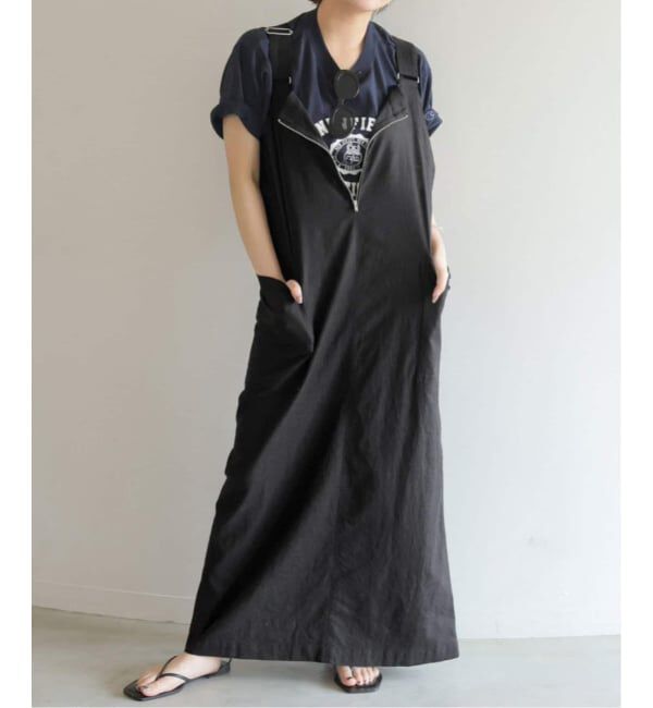 SLOBE IENA「《WEB限定/追加》アイラインジャンパースカート」|ワンピース|