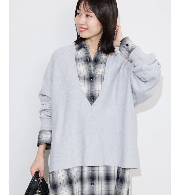 SLOBE IENA「スムースオーバーVネックニット」|ニット・セーター|