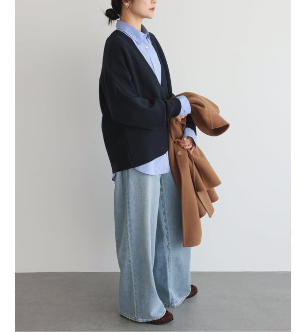 SLOBE IENA「スムースオーバーVネックニット」|ニット・セーター|