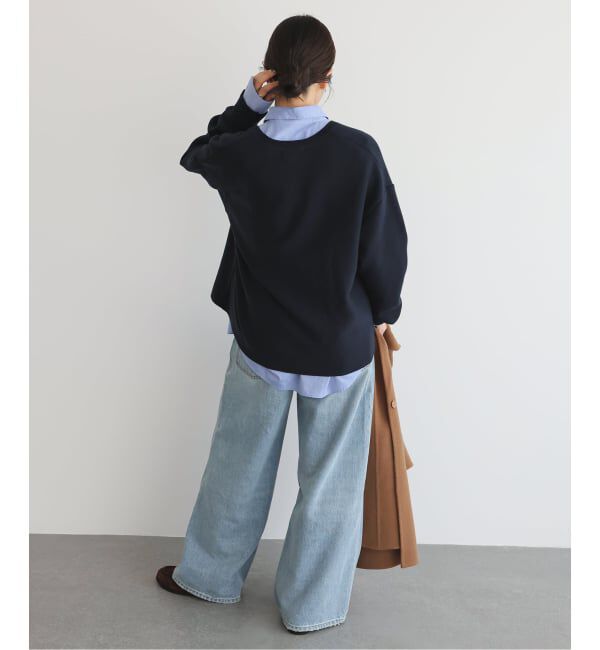 SLOBE IENA「スムースオーバーVネックニット」|ニット・セーター|