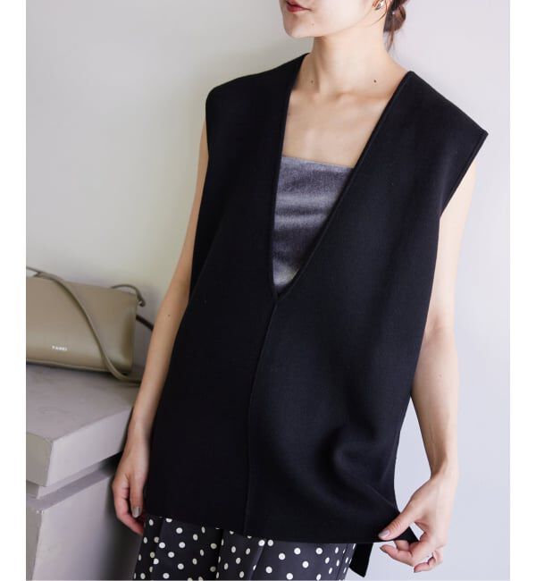 SLOBE IENA「《追加》ダブルフェイスニットベスト」|ベスト・ジレ|