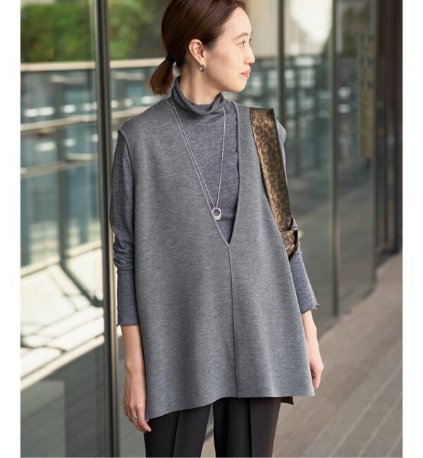 SLOBE IENA「《追加》ダブルフェイスニットベスト」|ベスト・ジレ|