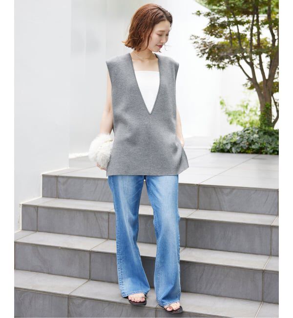 SLOBE IENA「《追加》ダブルフェイスニットベスト」|ベスト・ジレ|