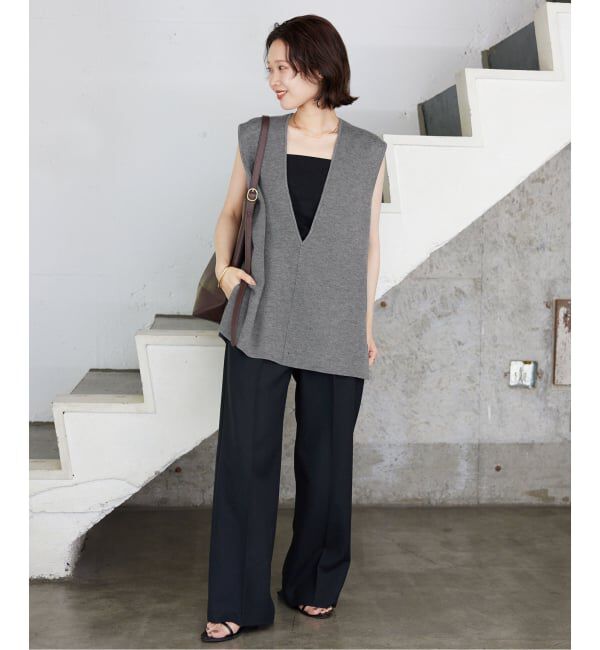 SLOBE IENA「《追加》ダブルフェイスニットベスト」|ベスト・ジレ|