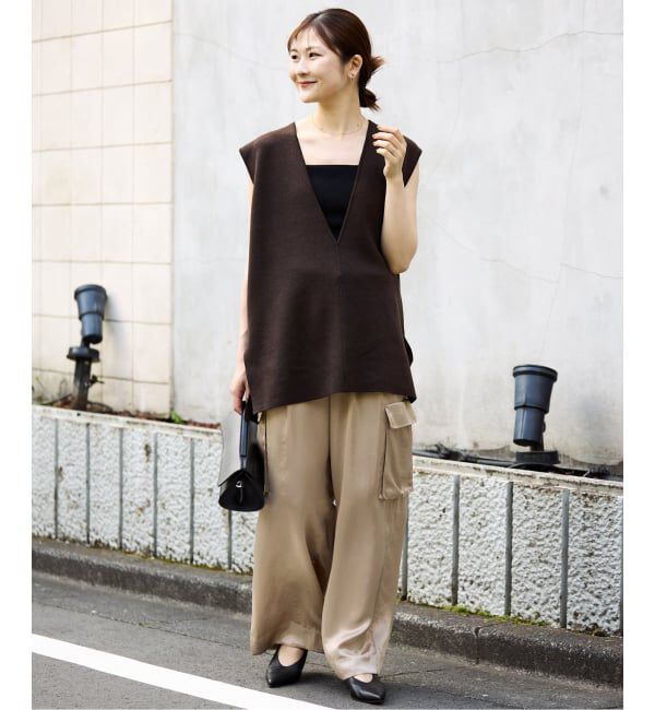 SLOBE IENA「《追加》ダブルフェイスニットベスト」|ベスト・ジレ|