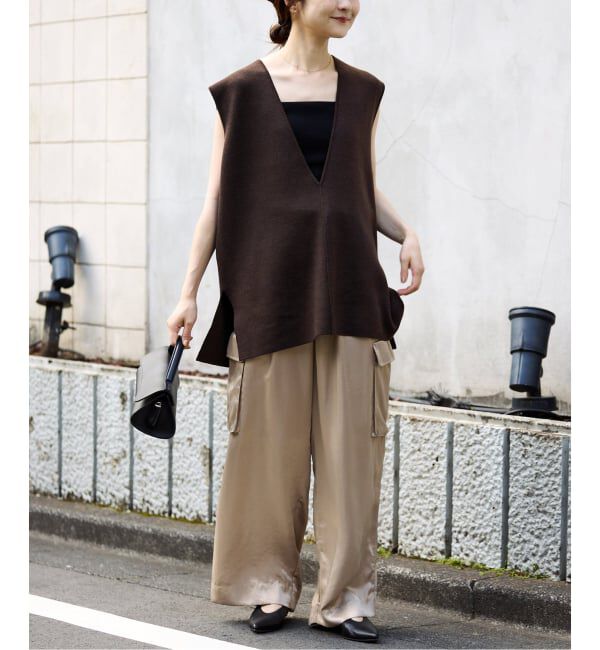 SLOBE IENA「《追加》ダブルフェイスニットベスト」|ベスト・ジレ|