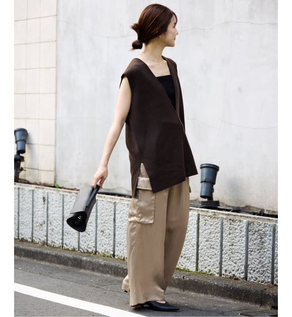 SLOBE IENA「《追加》ダブルフェイスニットベスト」|ベスト・ジレ|