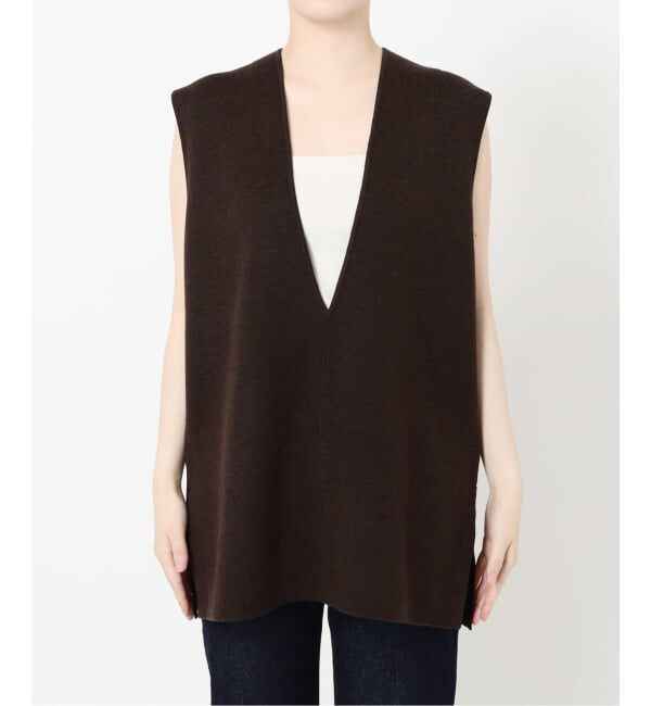 SLOBE IENA「《追加》ダブルフェイスニットベスト」|ベスト・ジレ|