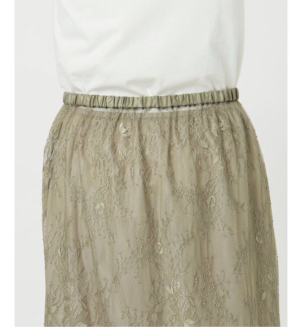 SLOBE IENA「スリップレースイージースカート」|スカート|