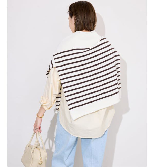 SLOBE IENA「《追加2》ROYAL NAVY/ロイヤルネイビー SLOBE別注 バンドカラーシャツ」|シャツ・ブラウス|