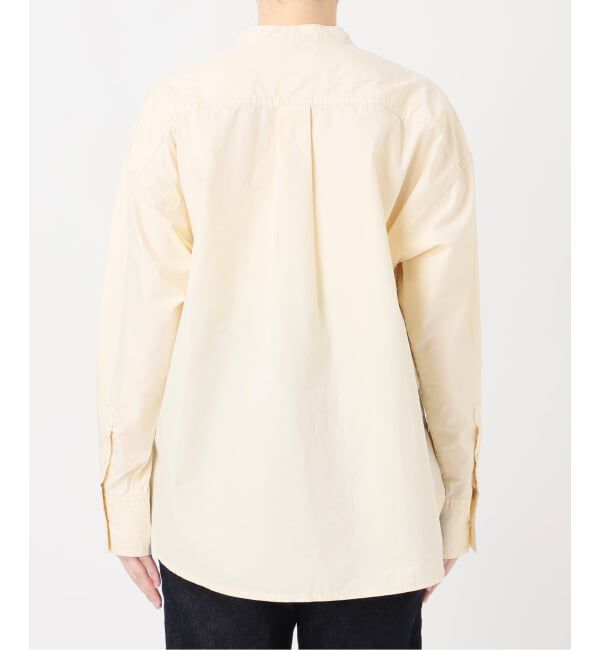 SLOBE IENA「《追加2》ROYAL NAVY/ロイヤルネイビー SLOBE別注 バンドカラーシャツ」|シャツ・ブラウス|