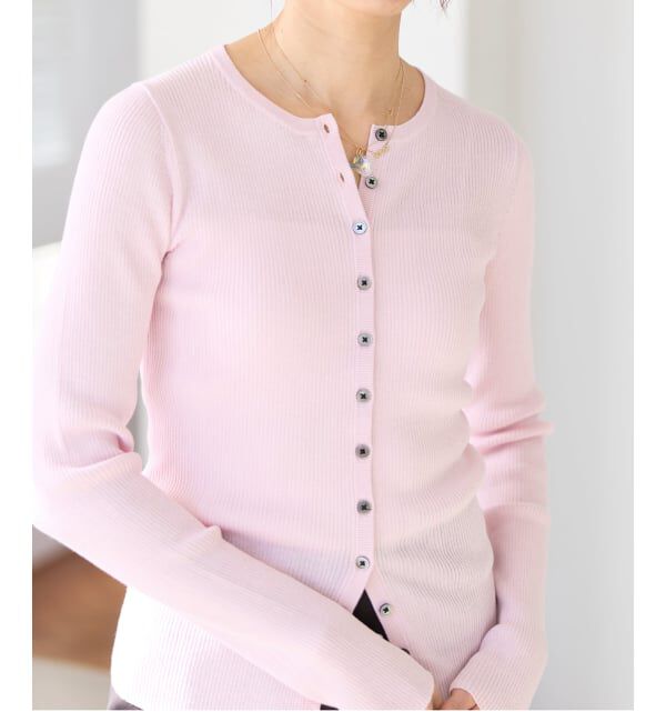 IENA「《WEB限定/追加予約》ハイゲージリブカーディガン」|カーディガン|