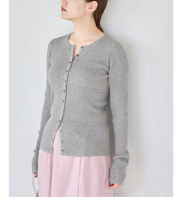 IENA「《WEB限定/追加予約》ハイゲージリブカーディガン」|カーディガン|