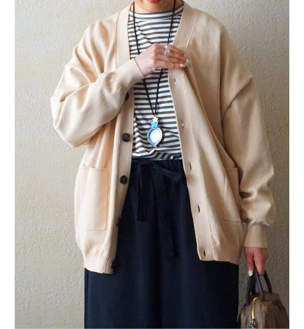 journal standard luxe「ハイツイストテンジク Vネックカーディガン」|カーディガン|