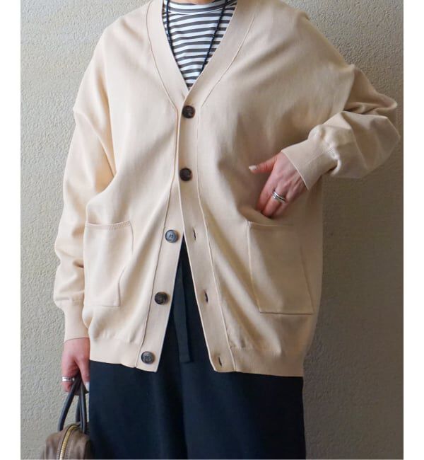 journal standard luxe「ハイツイストテンジク Vネックカーディガン」|カーディガン|