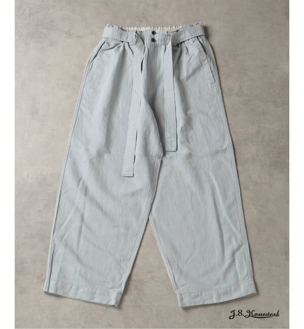 J.S.Homestead「《予約》J.S.Homestead / コットンリネン デニム  &ldquo;JUDO&rdquo; パンツ」|デニム|ブルー